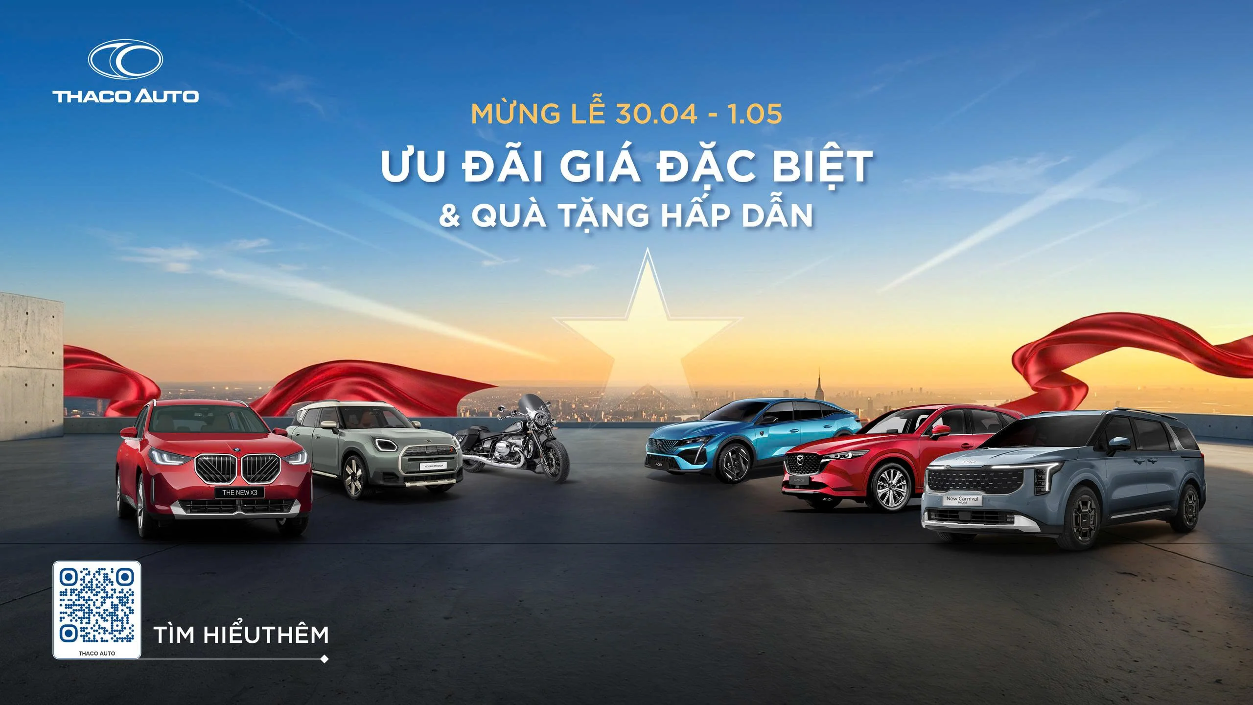 THACO AUTO Thái Nguyên ưu đãi đặc biệt & quà tặng hấp dẫn mừng Lễ 30/4 - 01/5