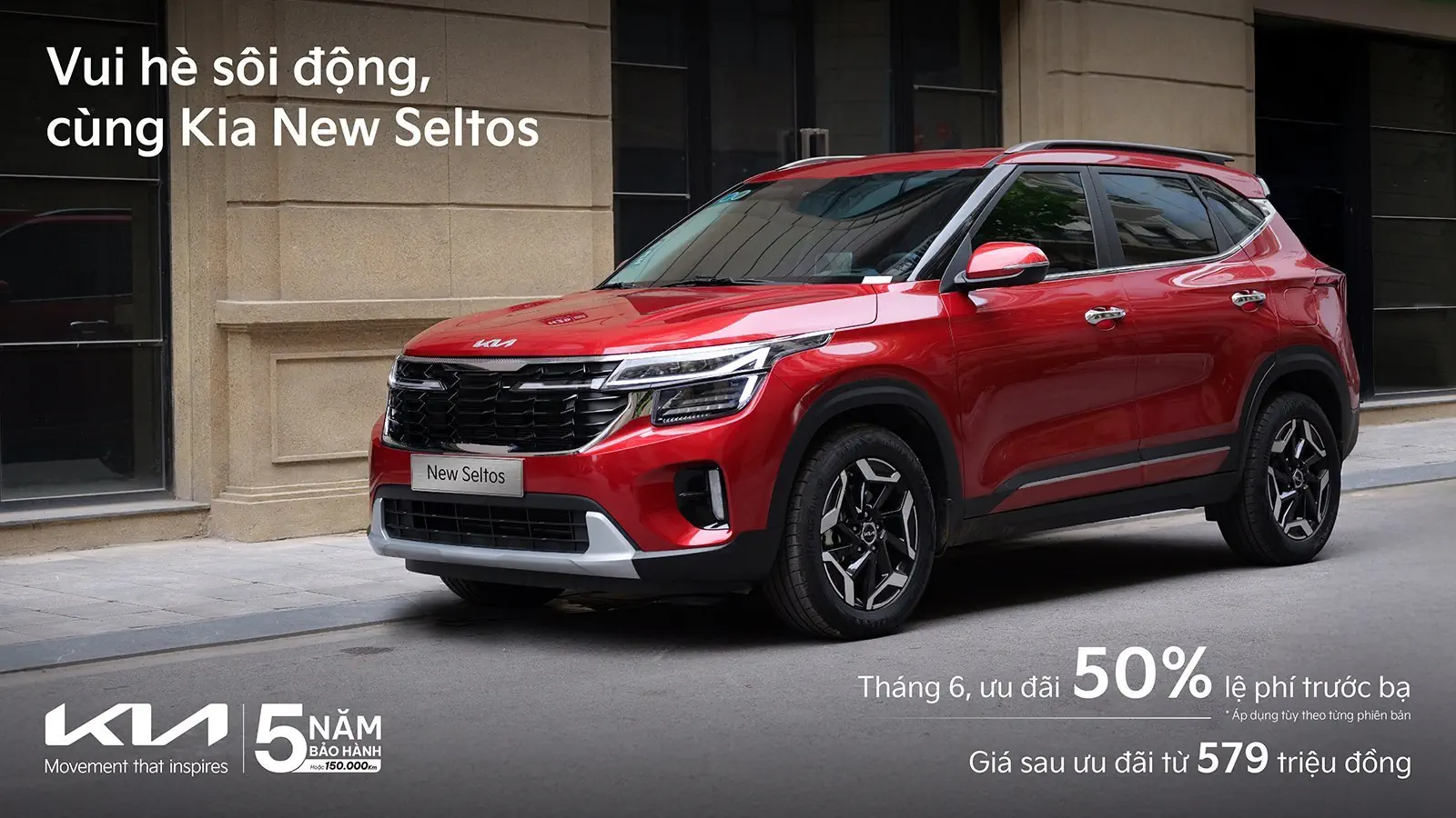 Kia New Seltos ưu đãi đặc biệt tương đương 50% lệ phí trước bạ trong tháng 6